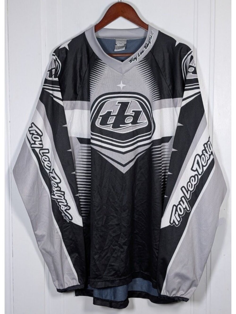 Troy Lee Designs Men's Motocross Jersey Size XXL 2XL TLD White Gray Black Shirt